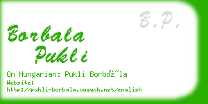 borbala pukli business card